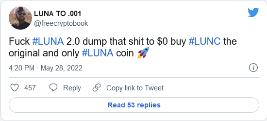 CoinMarketCap：&#8221;Terra 2.0&#8243;区块链下的LUNA代币重启仅数小时就暴跌了70%以上