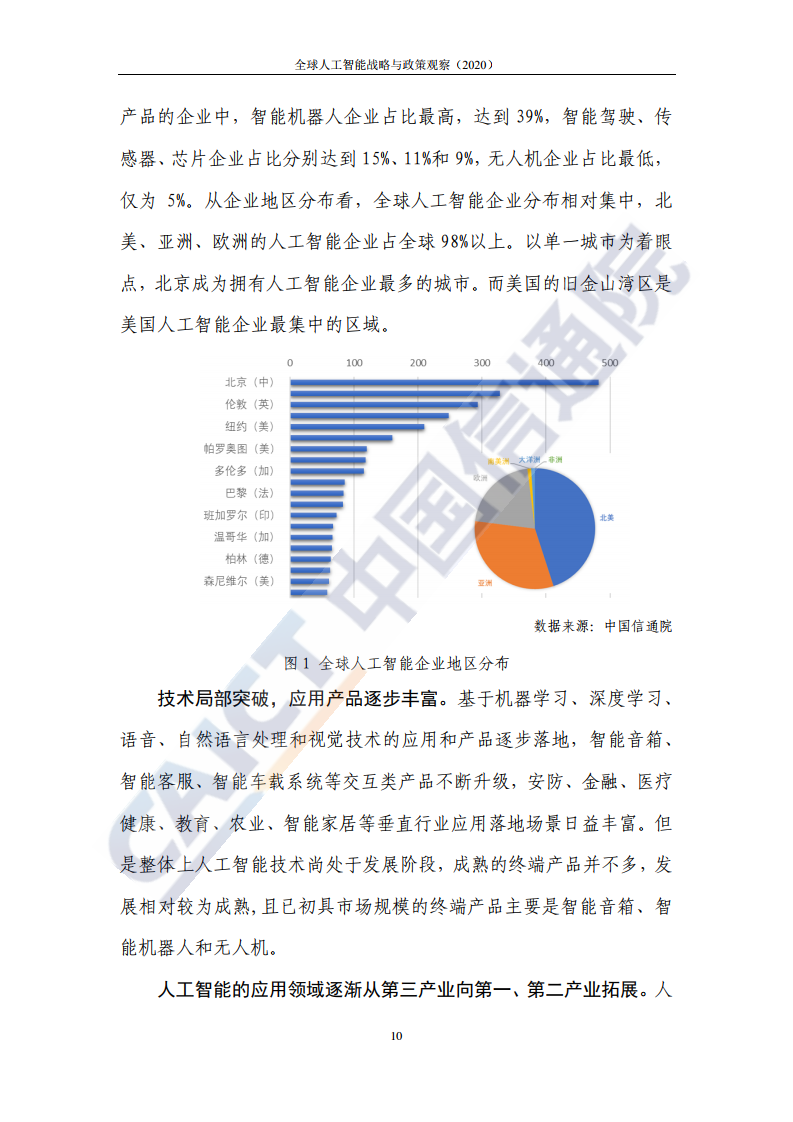 中国信通院：2020年全球人工智能战略与政策观察（附下载）