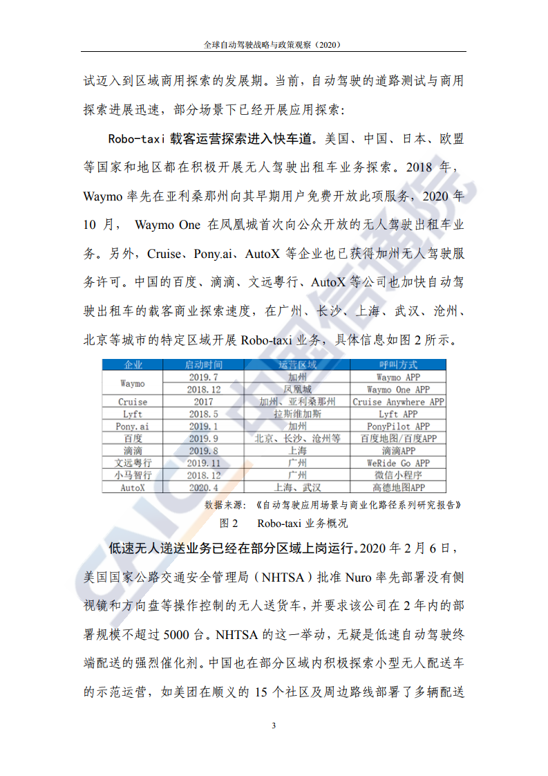 中国信通院：2020年全球自动驾驶战略与政策观察（附下载）