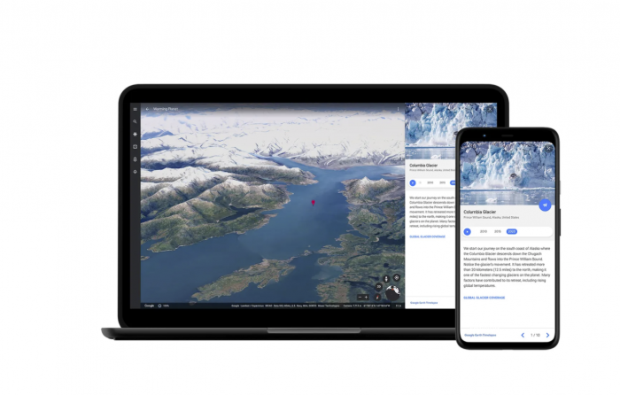 谷歌地球推出3D时间推移功能 显示了气候变化对地球造成的破坏性