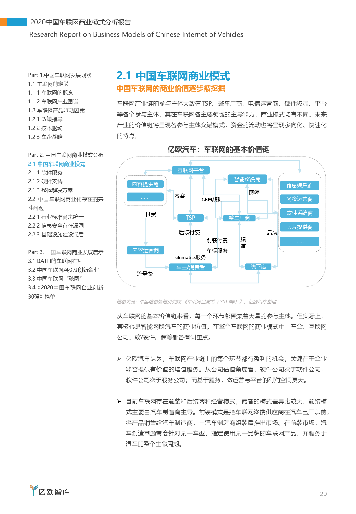 亿欧智库：2020中国车联网商业模式分析报告（附下载）