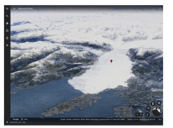 谷歌地球推出3D时间推移功能 显示了气候变化对地球造成的破坏性