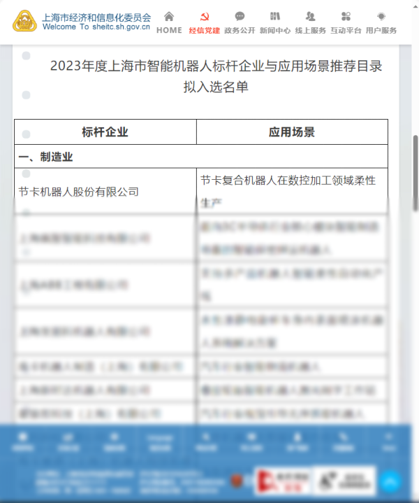 节卡机器人再度入选《上海智能机器人标杆企业与应用场景推荐目录》，持续打造“机器人+”应用标杆