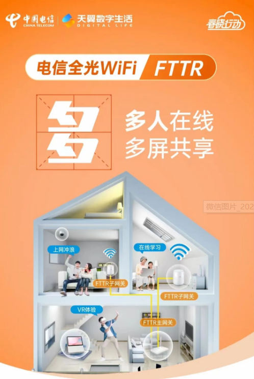 湖南电信全光WiFi（FTTR)助力网速“起飞” 告别用网焦虑 - 