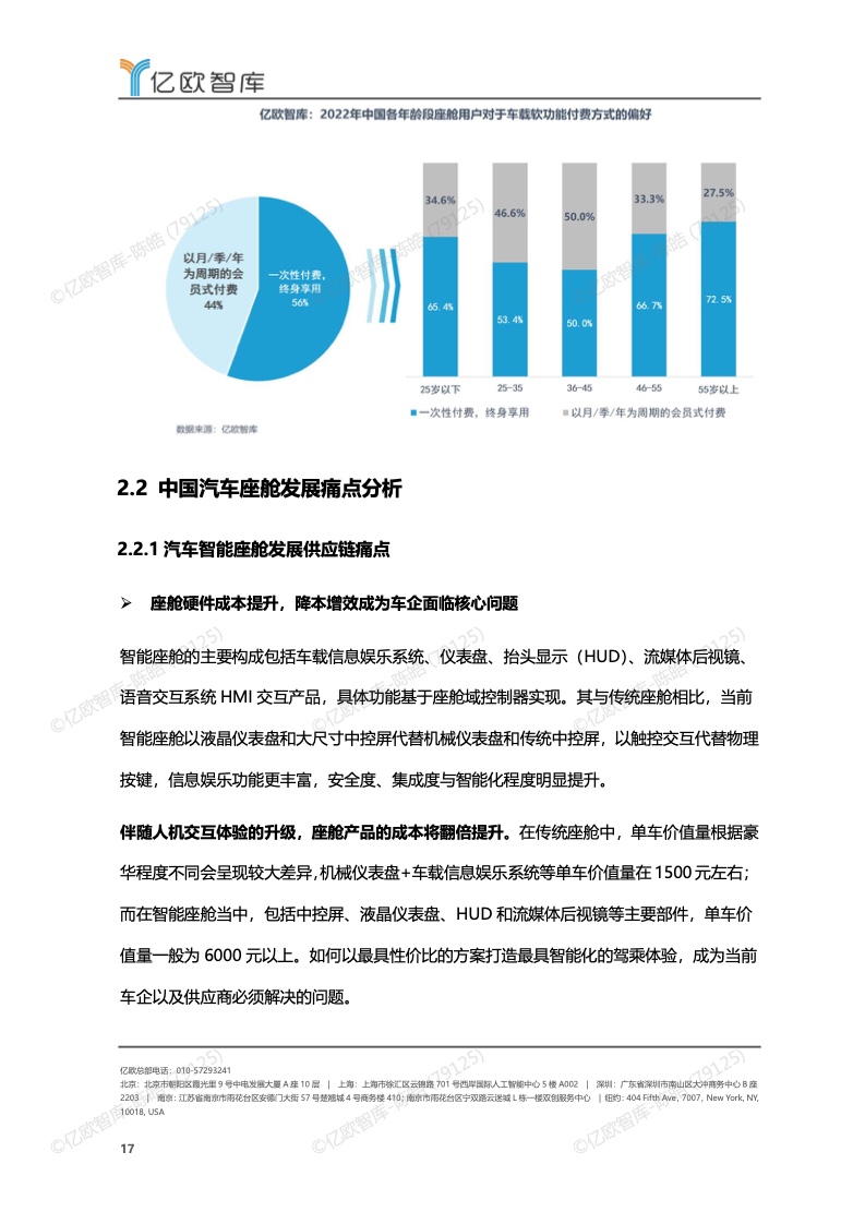 亿欧智库：2022-2023年中国智能座舱功能需求发展白皮书（附下载）