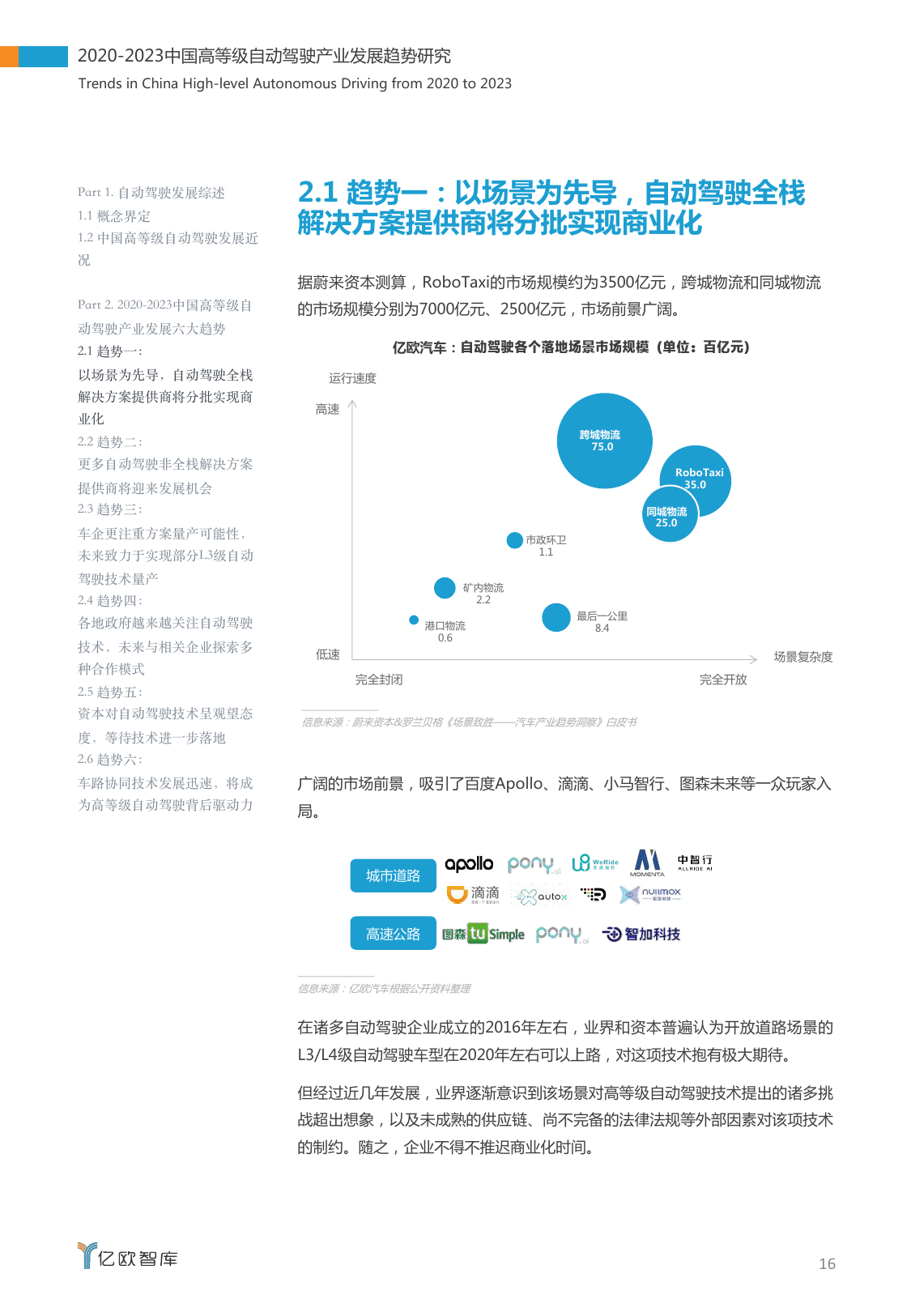 亿欧智库：2020-2023中国高等级自动驾驶产业发展趋势研究（附下载）