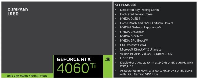 消息称英伟达GeForce RTX 4060 Ti目标价450美元，5月发布