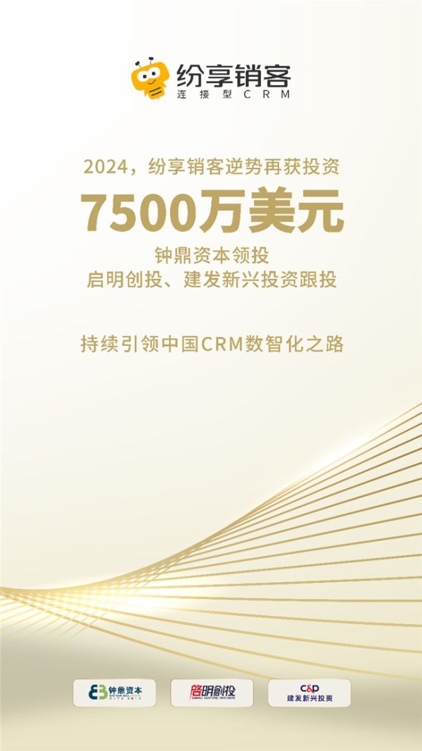 逆势增长，纷享销客再获7500万美元融资！ - 