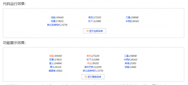 jQuery使用hide() toggle()函数实现相机品牌展示隐藏功能 - 