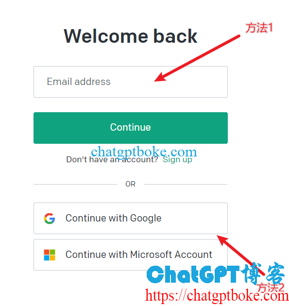 ChatGPT You tried signing in with a different authentication method than the one you used during signup的原因和解决方法