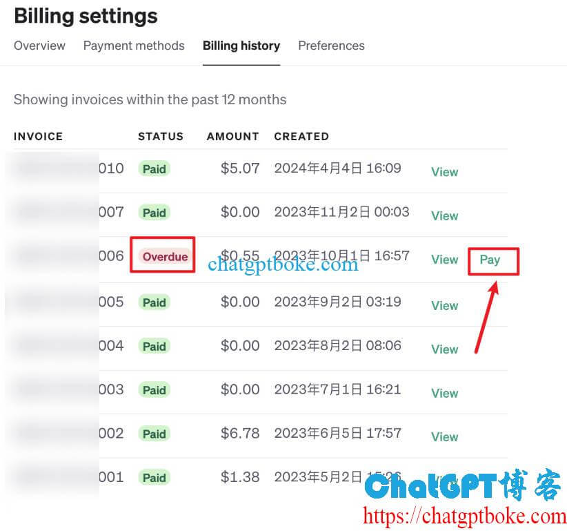 OpenAI platform Your API access has been temporarily suspended as a result of an overdue invoice怎么办？