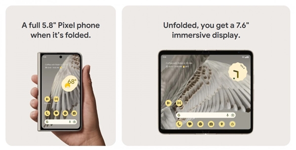 谷歌Pixel Fold折叠屏手机发布：史上最耐用铰链 处理器独一无二
