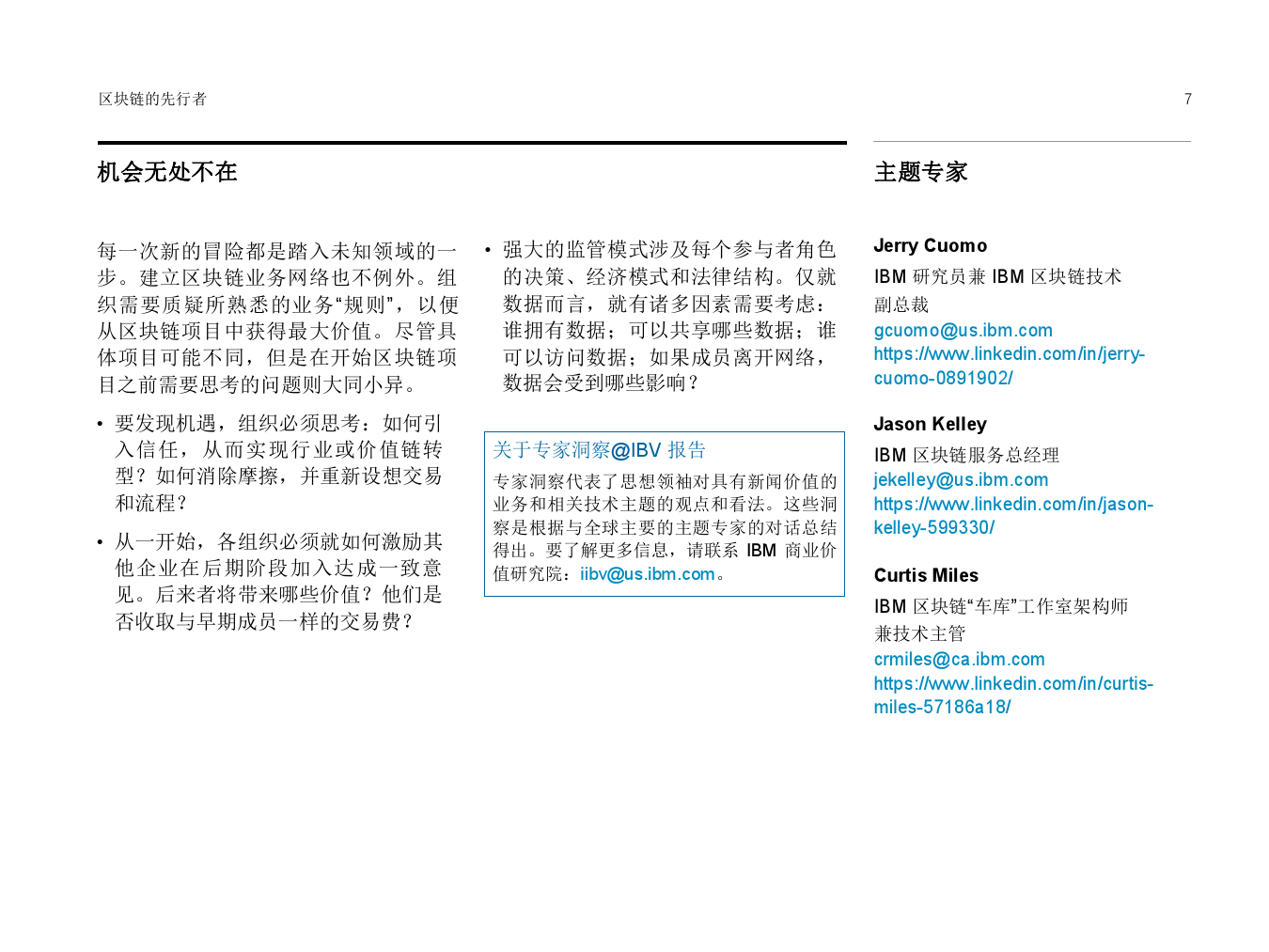 IBM：区块链的先行者（附下载）