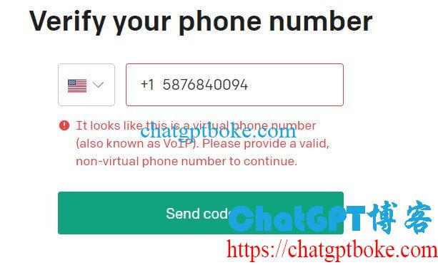 ChatGPT It looks like this is a virtual phone number(also known as VoIP)的原因和解决方法