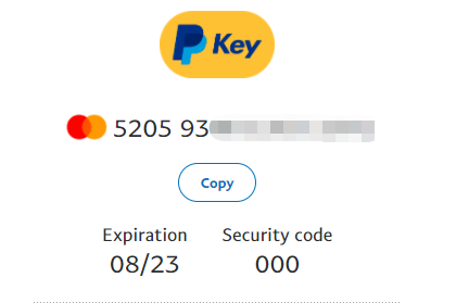 美国虚拟信用卡PayPal Key：来自美国PayPal的虚拟卡-我