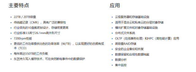 东芝宣布推出22TB MG10F系列硬盘