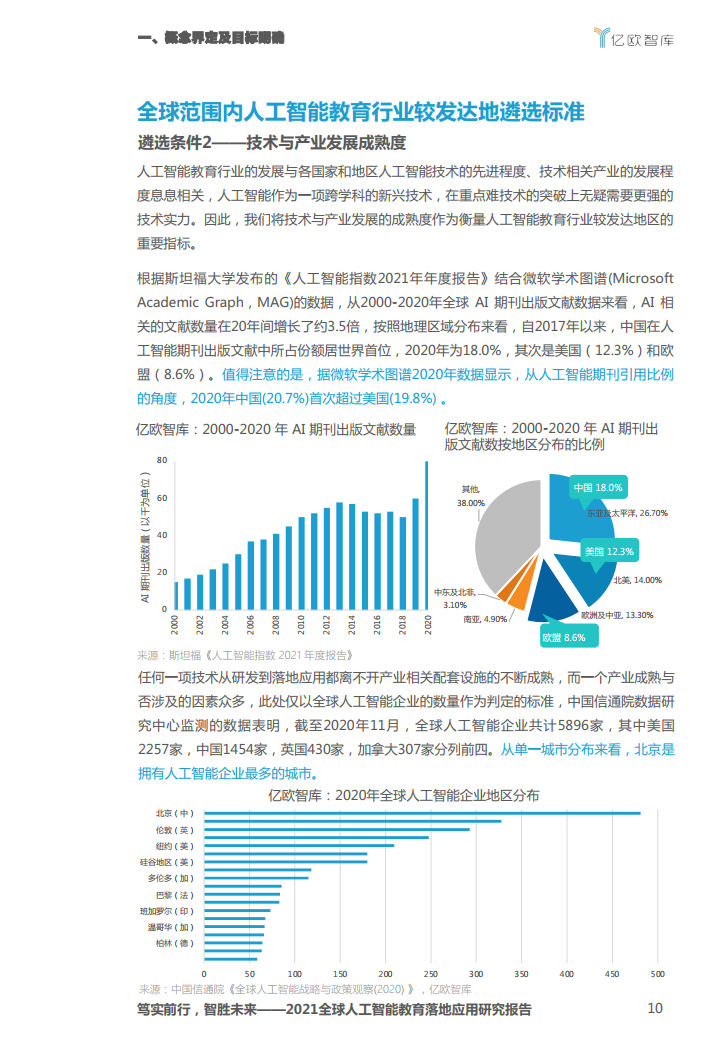 亿欧智库：2021全球人工智能教育落地应用研究报告（附下载）