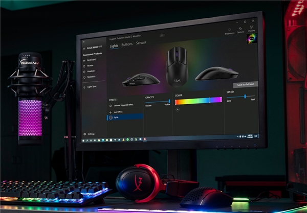 三模场景随心用 HyperX旋火2三模无线游戏鼠标 - 