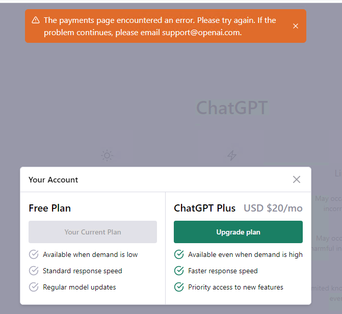 ChatGPT无法注册的原因错误提示：Signup is currently unavailable, please try again later-我