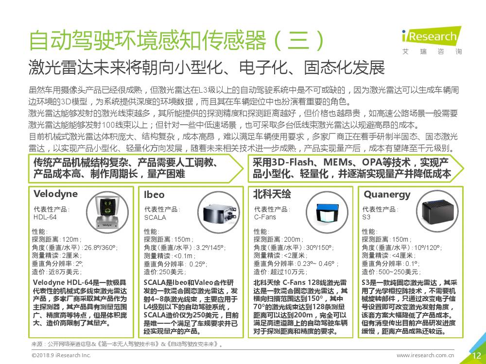 艾瑞咨询：2018年L4级自动驾驶技术及应用场景行业研究报告（附下载）