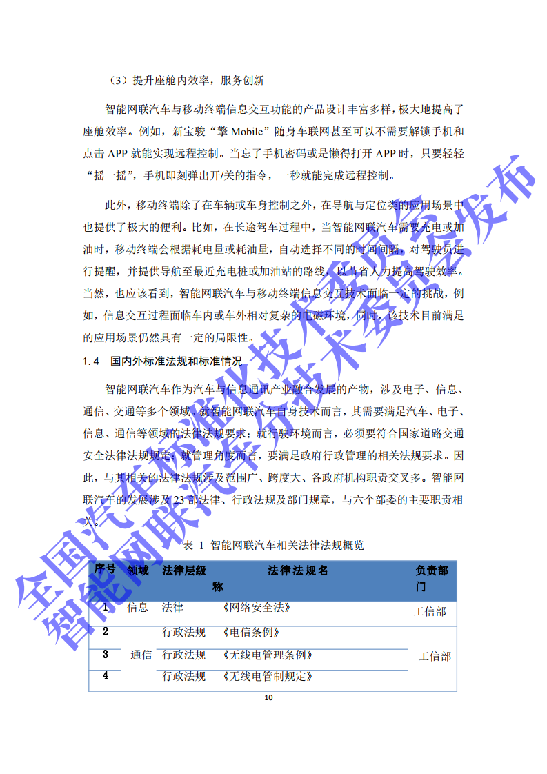 2020年智能网联汽车与移动终端信息交互功能标准化需求研究报告