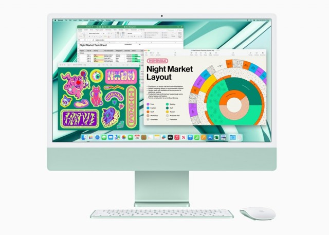 苹果发布搭载M3芯片的24英寸iMac 售价10999元起