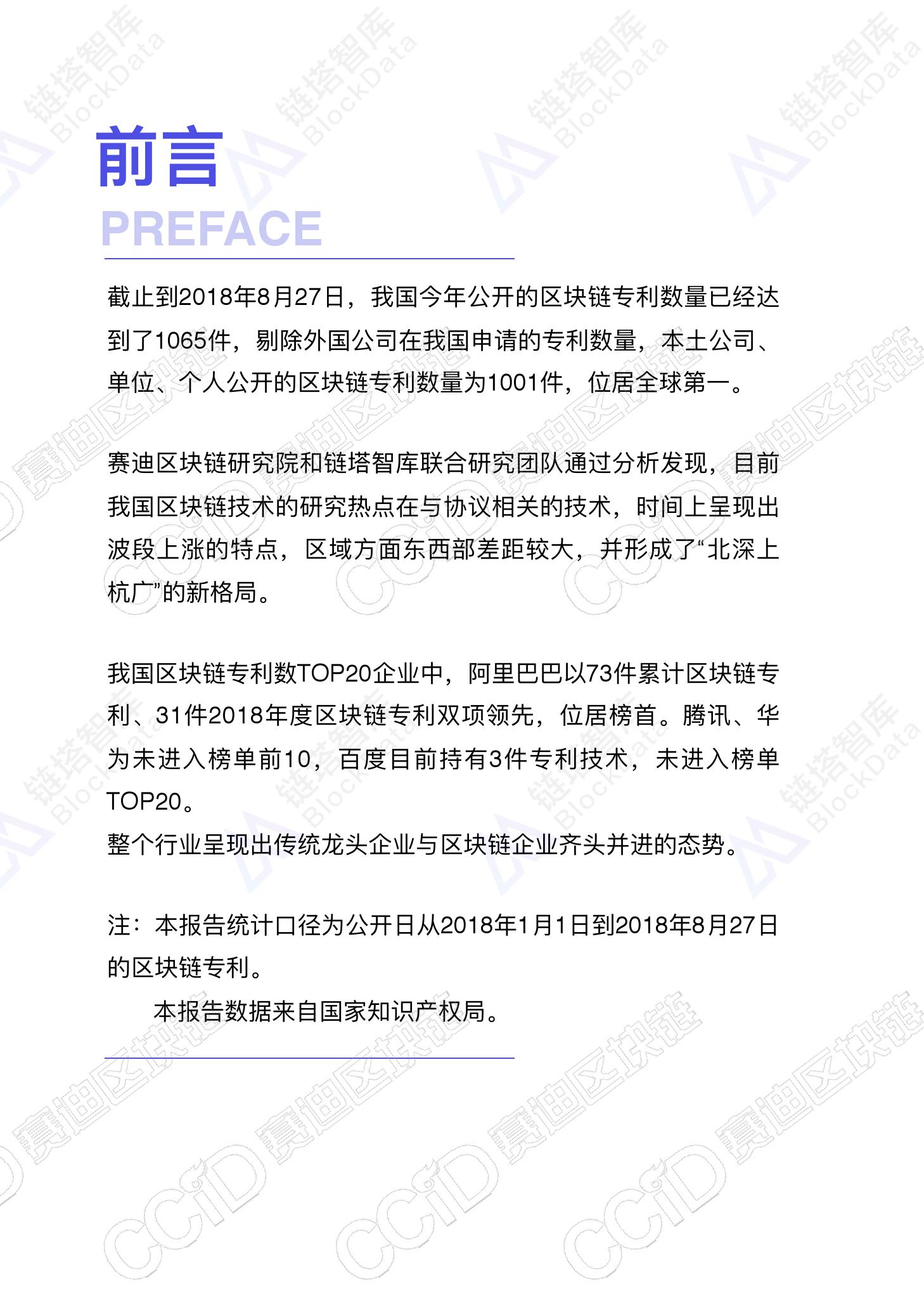 链塔智库&#038;赛迪研究院：2018年度中国区块链专利报告（附下载）