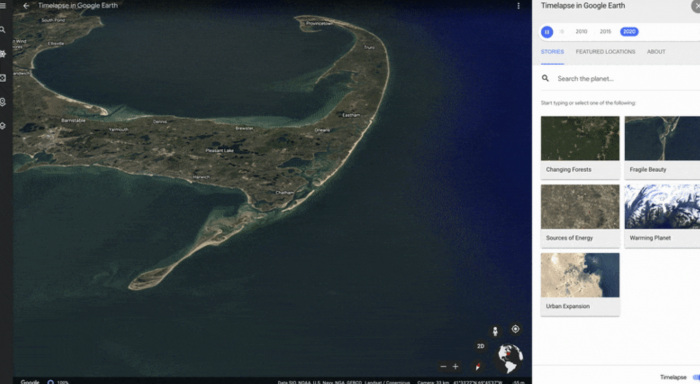 谷歌地球推出3D时间推移功能 显示了气候变化对地球造成的破坏性