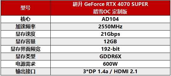 踏雪灵霄，争创天命！耕升 GeForce RTX 4070 SUPER 踏雪OC 定制版震撼发布！