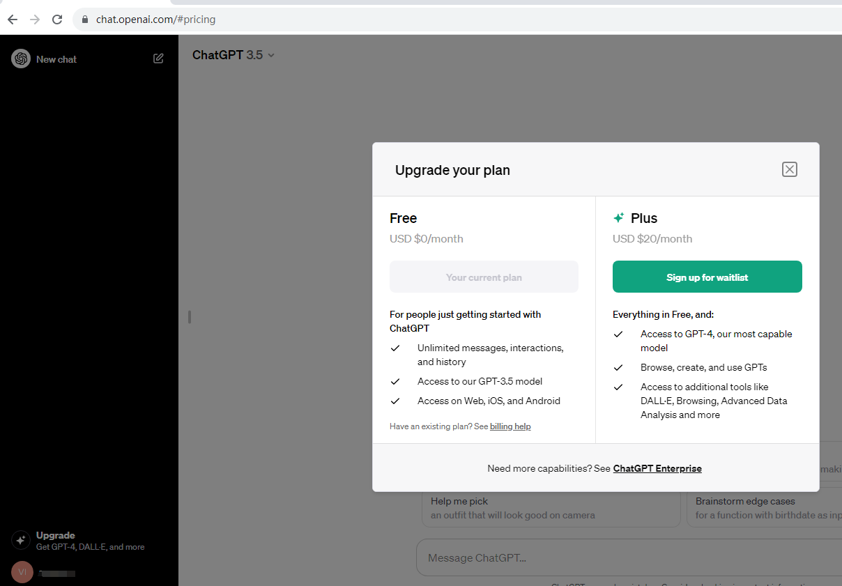 OpenAI暂停新的ChatGPT Plus订阅升级怎么办?高科技找回隐藏的ChatGPT Plus升级接口！-我