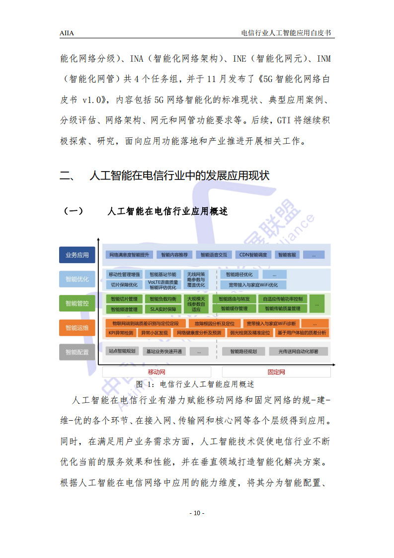 AIIA：2021电信行业人工智能应用白皮书