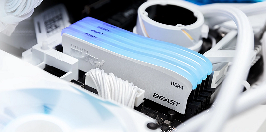 白色流光溢彩 Kingston FURY野兽（Beast）DDR4 RGB内存特别版 - 