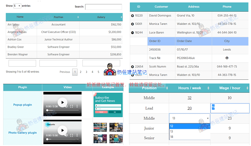 支持单元格合并的WP表格插件：Data Tables Generator by Supsystic改写后的标题：支持合并单元格的WP表格插件：Data Tables Generator by Supsystic