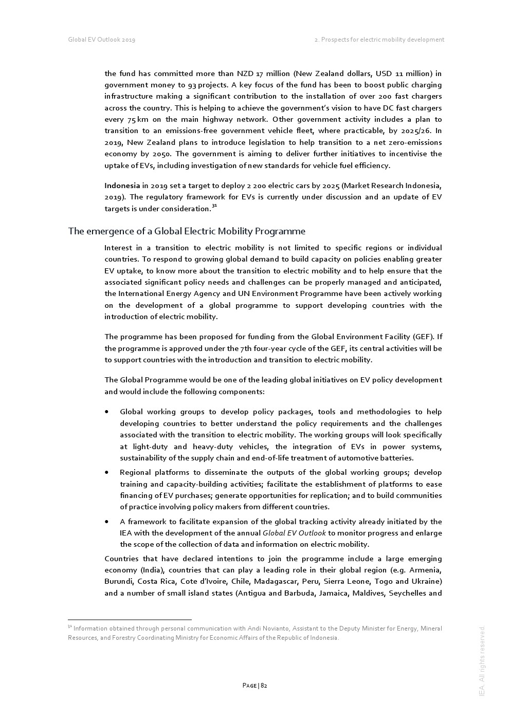 IEA：2019年全球电动汽车报告