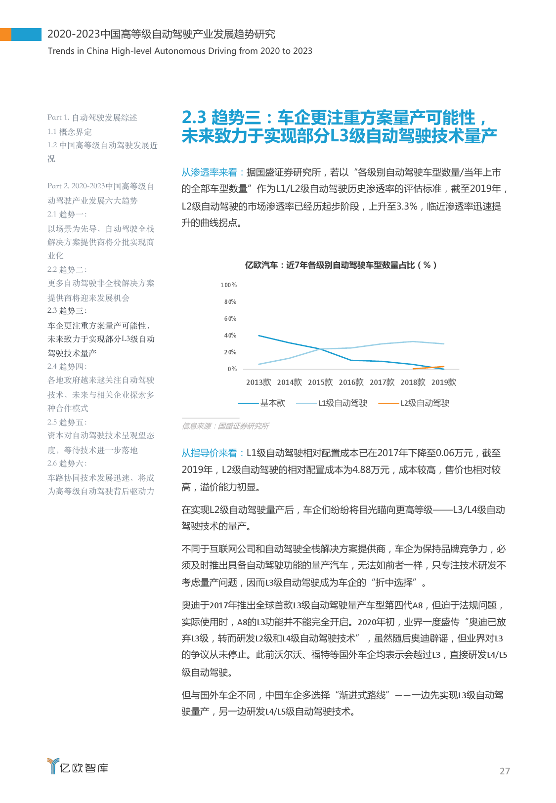 亿欧智库：2020-2023中国高等级自动驾驶产业发展趋势研究（附下载）